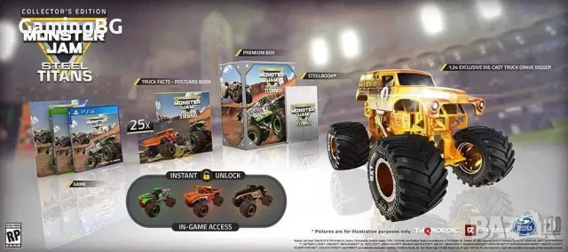 нова Monster Jam Steel Titans Collector' Edition играчка в кутията PS4, снимка 3 - Игри за PlayStation - 56208024