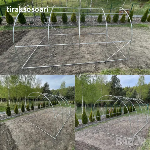 Оранжерия тунел, Тунелна оранжерия с размери 4х2.5х2 метра 10 квадрата , снимка 5 - Оранжерии - 49593184