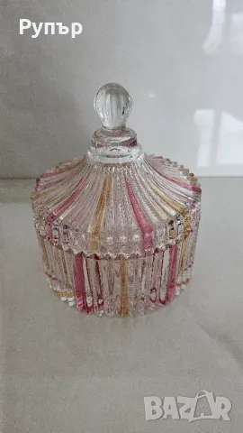 Цветна кристална захарничка