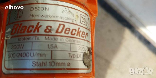 Бормашина Black&Decker D520N, снимка 3 - Бормашини - 42618935