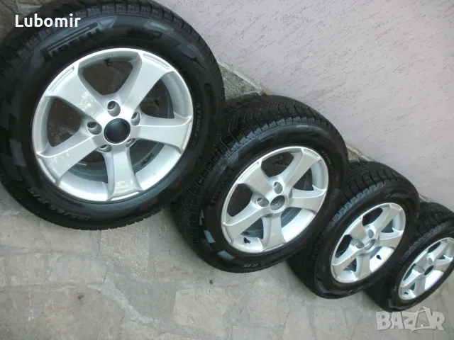 15 цола 5 х 112 мм 4 бр лети джанти - оригинални Volkswagen със зимни гуми ! , снимка 3 - Гуми и джанти - 56011728