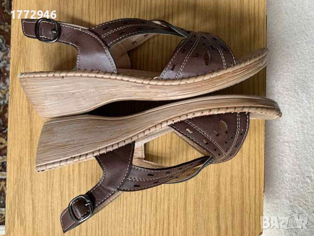 ПРОМО Чехли, сандали със стелки естествена кожа, почти нови, снимка 12 - Дамски ежедневни обувки - 41261515