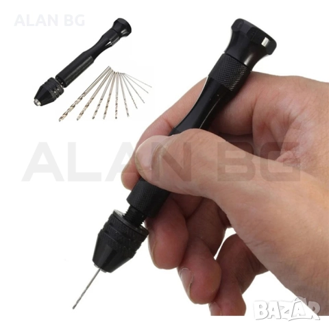 Мини дрелка със свредла с безключов патронник / 26 части, снимка 7 - Бормашини - 51931738