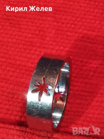 КРАСИВ МОДЕН НЕРЪЖДАЕМ СТОМАНЕН ПРЪСТЕН ТИП ХАЛКА 19628, снимка 2 - Пръстени - 32101890
