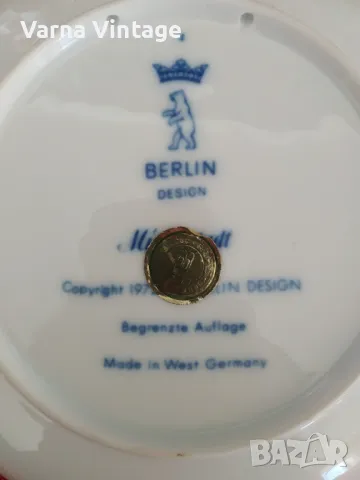 Колекционерска порцеланова чиния Weihnachten (Коледа) 1972. Berlin Design Германия. марк., снимка 4 - Колекции - 48516250