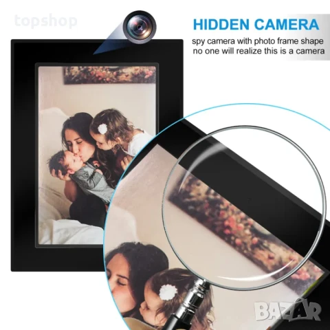 Фото рамка със скрита камера Nevarde, снимка 6 - Комплекти за видеонаблюдение - 50557276