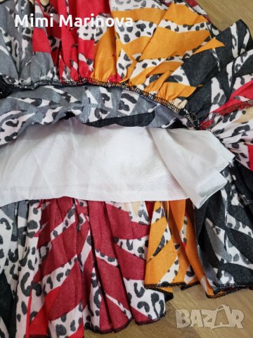  Флорална сатенена рокля с дантела, снимка 5 - Рокли - 34455766