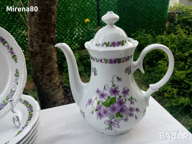 * Mitterteich Bavaria * - старинен сервиз теменужки, снимка 7 - Сервизи - 41769020