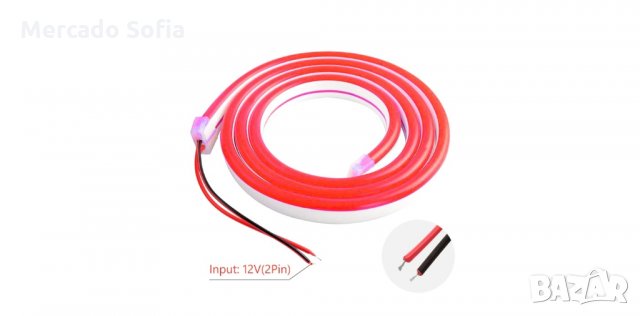Диодна лента, 5 метра, 12V, Червена, снимка 4 - Аксесоари и консумативи - 34470213