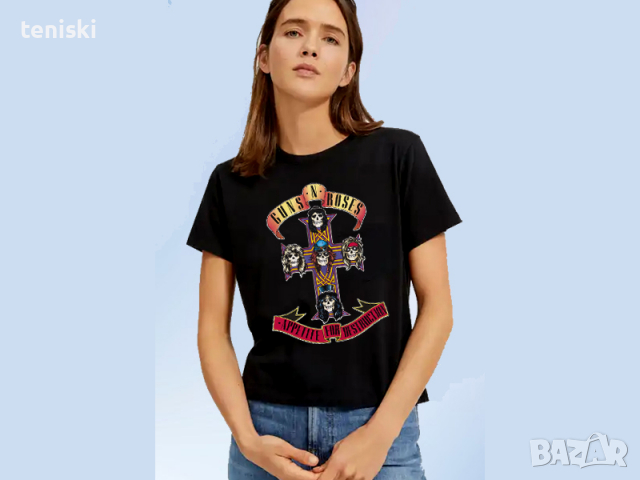  Дамска тениска Guns N' Roses принт различни модели, снимка 10 - Тениски - 28184278