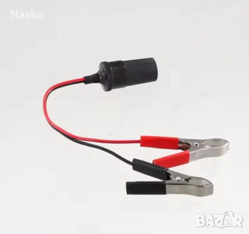Щипки за акумулатор с преходник за 12v, снимка 3 - Аксесоари и консумативи - 52186433