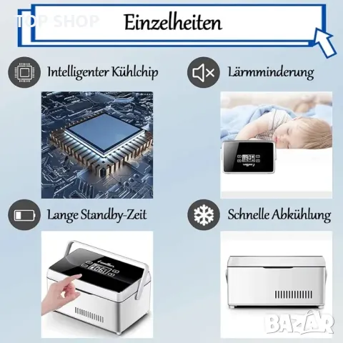 НОВ Преносим хладилник за лекарства, 3 батерии, CoolBox, инсулин, медицинска хладилна чанта, снимка 6 - Хладилници - 48787204