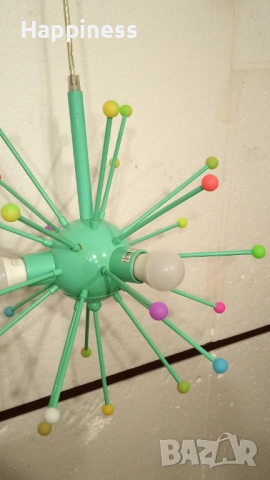 Абажур (полилей) - метален със светещи топчета, снимка 7 - Лампи за таван - 52325788