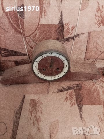 немски каминен часовник работещ звънни на половин и на един час, снимка 1
