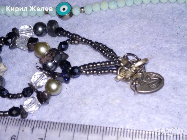 ДВЕ МОДНИ ХЕНД-МЕЙД АРТ ГРИВНИ от ПОЛУСКЪПОЦЕННИ КАМЪНИ МЪНИСТА и КРИСТАЛИ 38901, снимка 9 - Гривни - 41861200