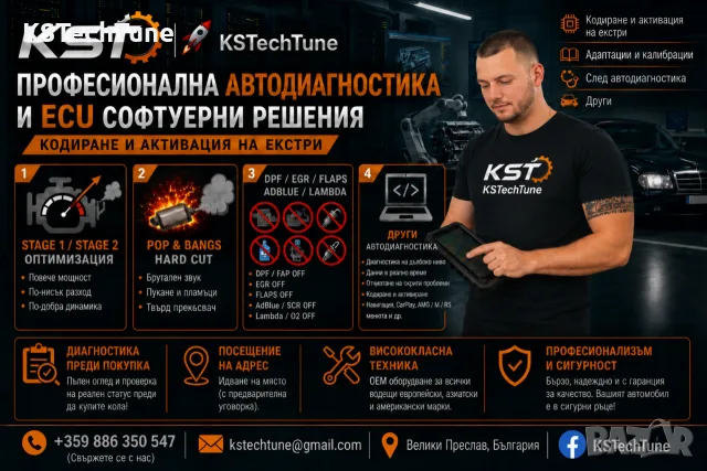 KSTechTune Автодиагностика/Софтуерни решения/ECU оптимизация, снимка 2 - Други услуги - 50508674