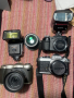 Фотоапарати, светкавици и обектив, снимка 1 - Фотоапарати - 44575011