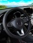 Кожен калъф за волан черен , снимка 3