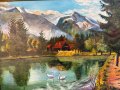 Маслена картина "Лебедово Езеро" №1128, снимка 3