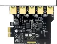 PCI-E към USB 3.0 5-портова PCI Express разширителна карта, снимка 5