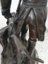 77см-43кг Moreau статуетка-композиция/голяма стара френска скулптура/фигура на ловец с кучета-хрътки, снимка 10