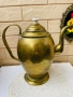 Голям месингов чайник от Англия с порцелан на капака, снимка 12