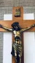 Дървен кръст с бронзова фигура Разпятие Христово , снимка 5