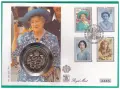 5 ПАУНДА 1990 ГОДИНА В НУМИЗМАТИЧЕН ПЛИК С МОНЕТА (NUMISBRIEF) - ВЕЛИКОБРИТАНИЯ, снимка 1