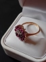 Винтидж златен пръстен с диаманти и рубини ръчна изработка , снимка 5
