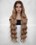 Кестенява Lace Front Перука 90 см - 13х4 Вълниста, снимка 1