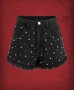 Къси дънкови гащи черен цвят, снимка 1 - Къси панталони и бермуди - 41167253