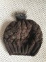 Зимна кафява шапка с пухче, снимка 1 - Шапки - 39789625