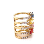 Златен дамски пръстен 14,39гр. размер:53 14кр. проба:585 модел:22105-6, снимка 2