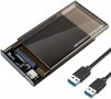 USB 3.0 кутия за 2.5" SATA SSD, HDD, 7 и 9,5 mm, с USB 3.0 кабел , снимка 1 - Други - 35980678