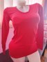 Ново!Червена блуза , снимка 1 - Блузи с дълъг ръкав и пуловери - 40451014