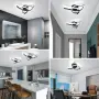 Модерна черна LED таванна лампа 30 W, 6500 K, 37 x 37 см, снимка 6