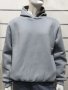 Нов мъжки сив суичър с качулка и джобчета, снимка 6