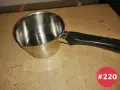 Касерола от алпака с дълга дръжка и двойно дъно – 17х8 см, снимка 1