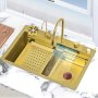 Висококачествена мултифункционална кухненска мивка в цвят злато, снимка 2