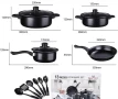 Комплект съдове за готвене от 13 части,незалепващо покритие., снимка 4