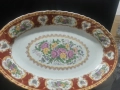Стар български порцелан плато елипса , снимка 2