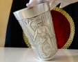 Халба,чаша от калай с юначен ковач и змей. , снимка 8
