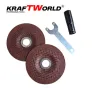 Акумулаторен Ъглошлайф 125мм Kraftworld с 2 Батерии в Куфар, снимка 5