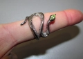 Пръстен змия с аметист гранат и перидот подходящи за подарък, снимка 7