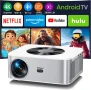 НОВ, ПЕРФЕКТЕН проектор【Android TV】Horlat 4K с поддръжка на 6G WiFi Bluetooth, 28000 лумена, 300"..., снимка 1