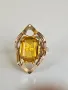 Златен пръстен с Цитрин 14 карата,проба 585, снимка 13