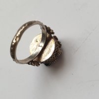Стар филигранен сребърен пръстен, снимка 7 - Антикварни и старинни предмети - 42702371