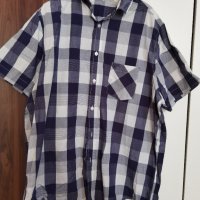Мъжка лятна риза с къс ръкав карирана памучна, снимка 2 - Ризи - 41481293