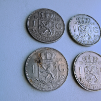 4 бр Сребърна Монета Монети 1 Гулден 1958 1965 1966 1967, снимка 5 - Нумизматика и бонистика - 40500449