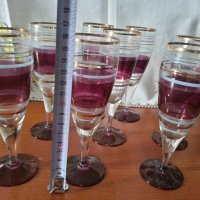 Ретро стъклени чаши за вино , снимка 4 - Антикварни и старинни предмети - 41777007